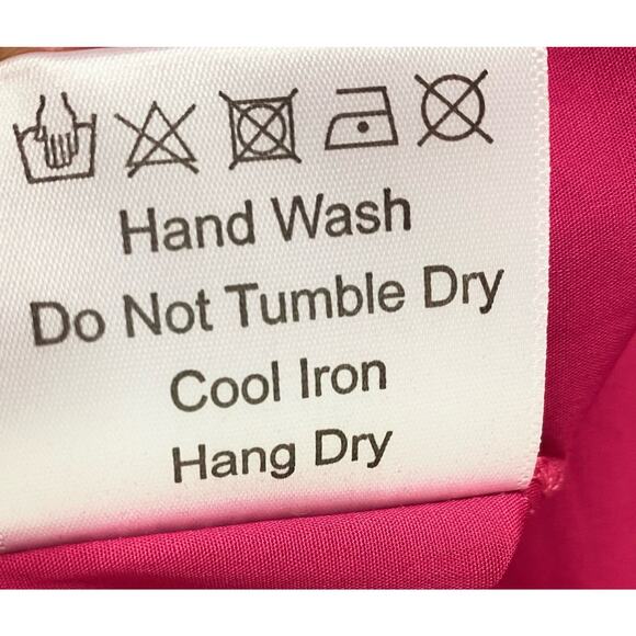 CAARA Ruffle Open Tie Bow Back Cotton Magenta Prairie Maxi Dress NWT US MEDIUM - Picture 15 of 16